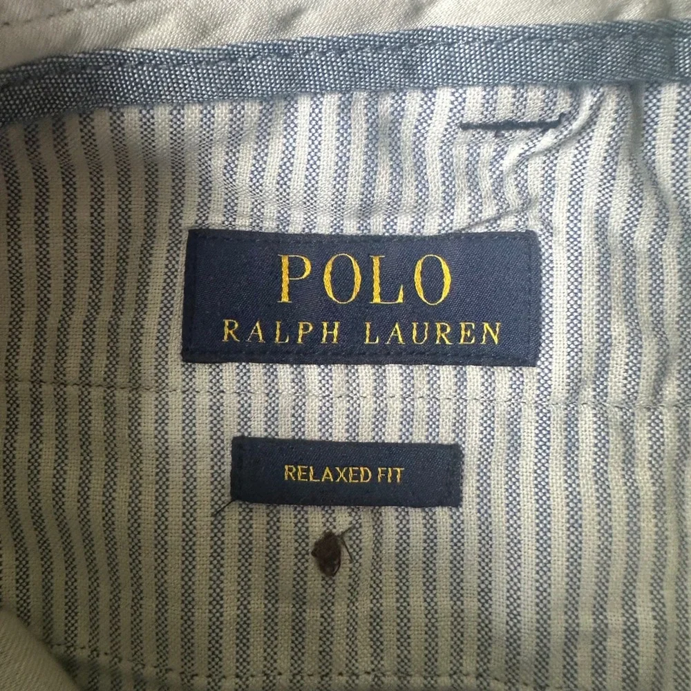 Polo Ralph Lauren Chino Pants Mens 36x32 Navy Blue Excellent Relaxed Fit Twill